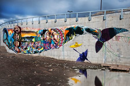 Mural in Iqaluit, Nunavut by Jonathan Cruz