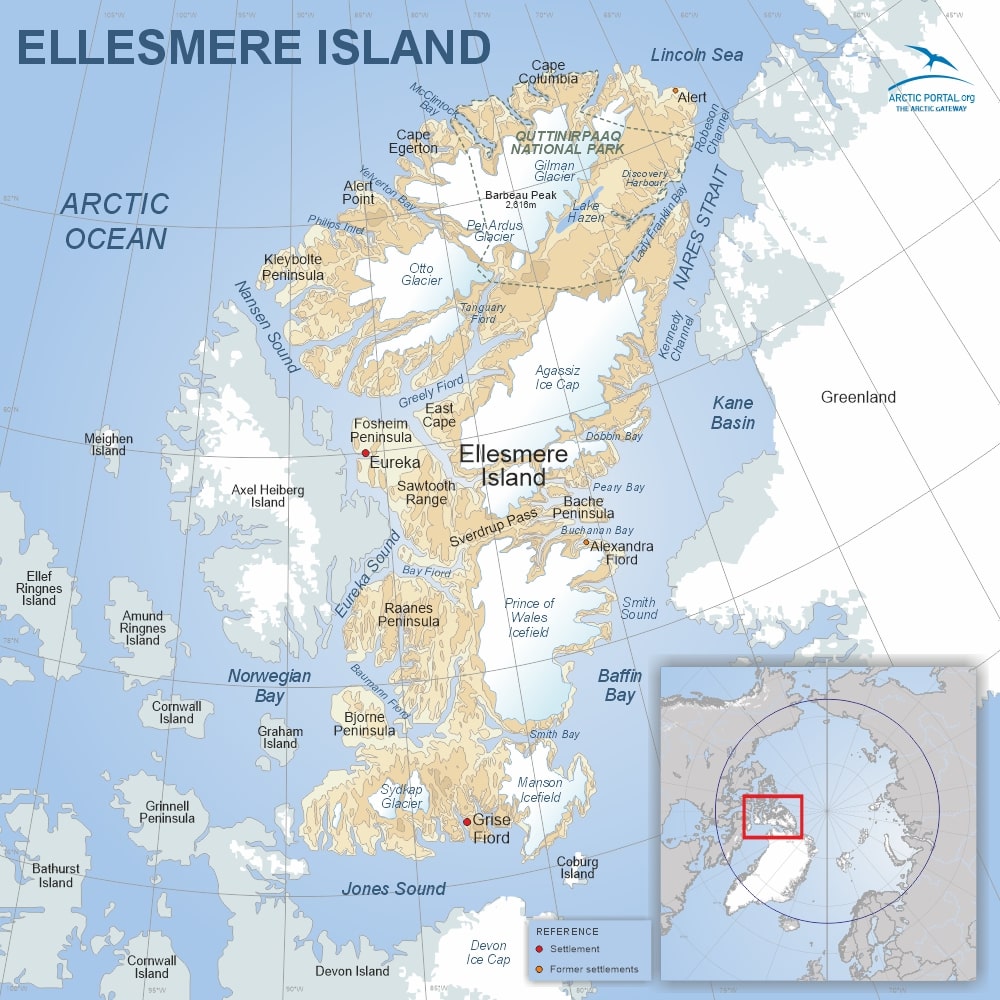 Ellesmere Island world map