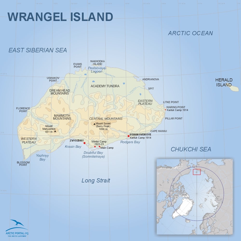 Wrangel Island world map