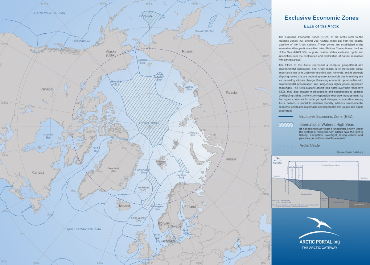 Map: Exclusive Economic Zones in the Arctic
